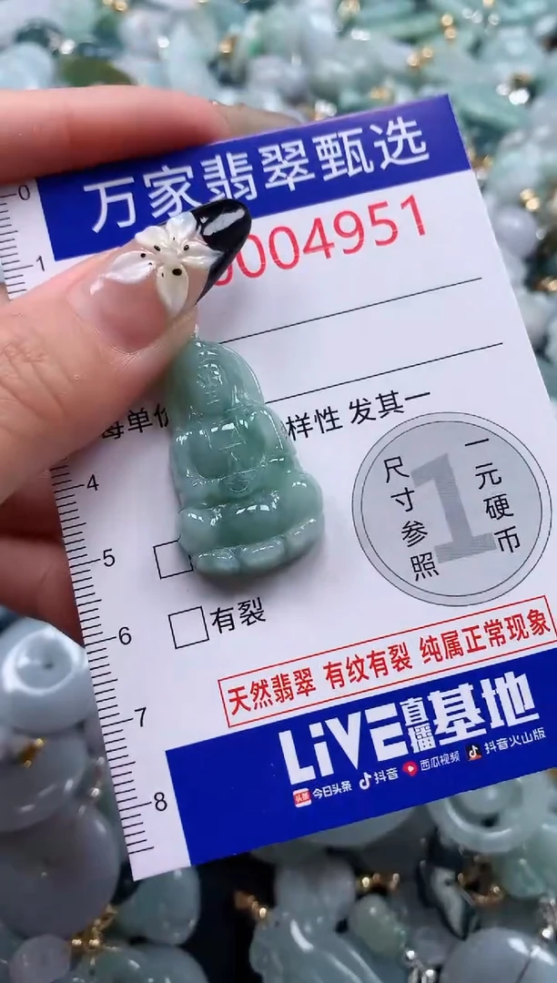 翡翠未镶嵌颈饰4951