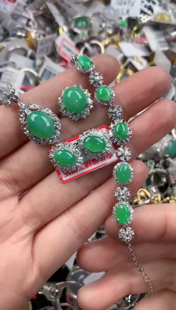 银S925镶嵌戒指翡翠555                  7