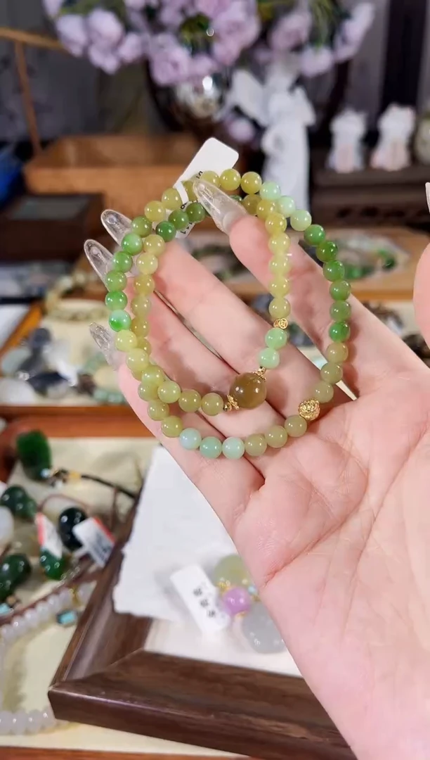 银S925镶嵌手链和田玉多样性发货其一孤品默认微瑕