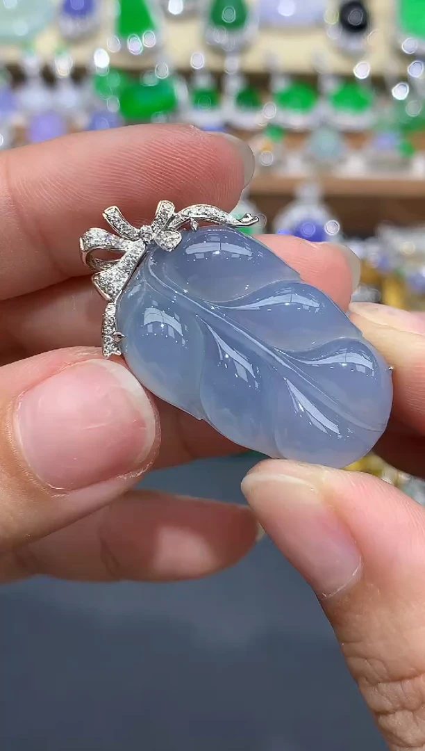 翡翠18K金镶嵌颈饰519-春日珠宝