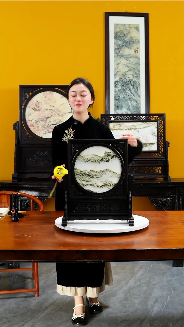 石材天然大理石画摆件