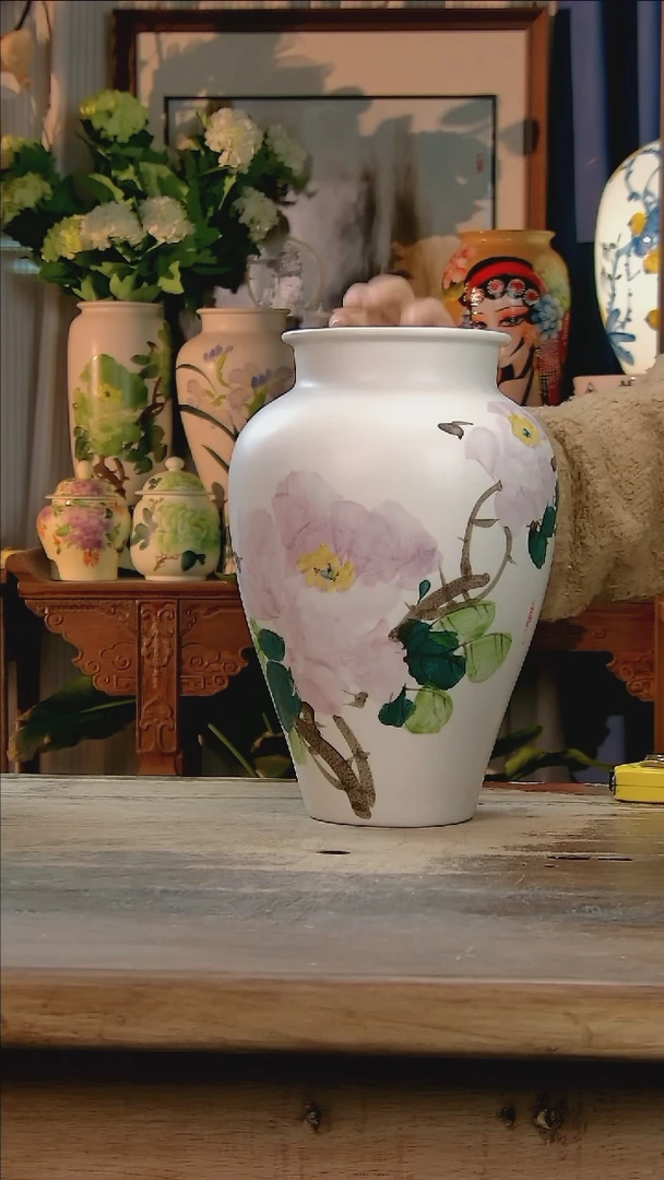 【闪购商品】瓷片景德镇纯手工釉下彩精品花瓶