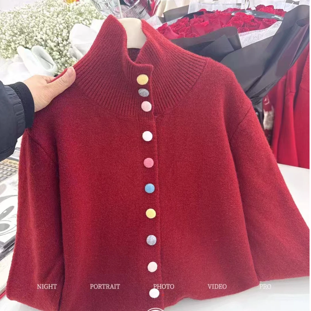毛衣秋冬季洋气时尚百搭羊绒加厚圆领