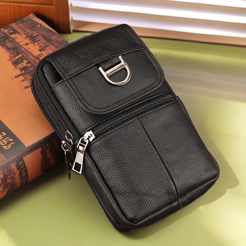 做旧拉链防刮单肩防尘男士手机包百搭手机包夏季包多功能腰包新款