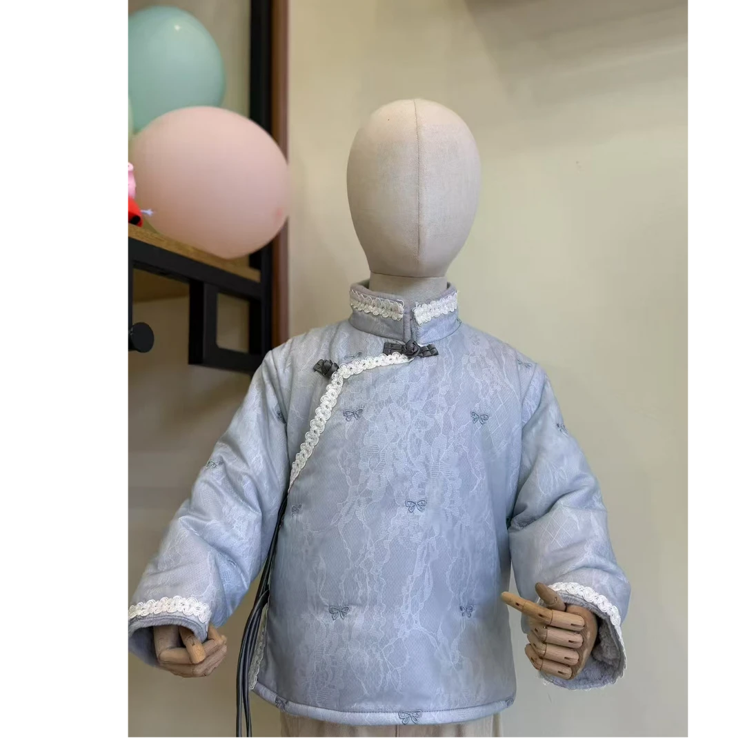 蕾丝边双面加厚加绒外套