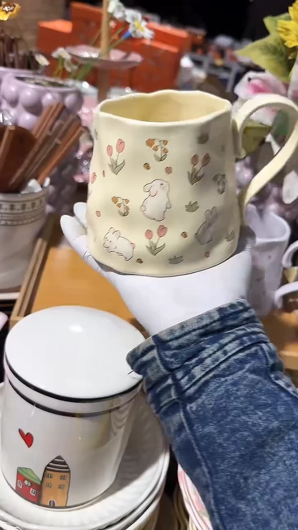 陶瓷兔子杯子微瑕 凑满20元包邮