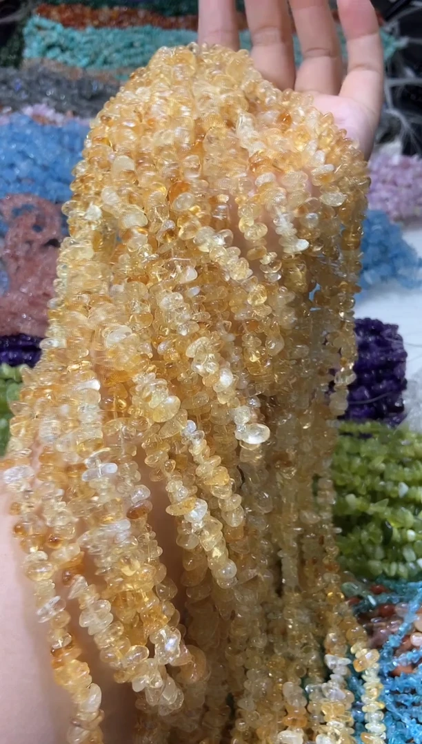 水晶珠宝半成品未镶嵌黄水晶