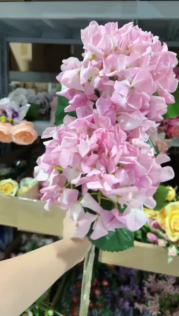 2枝粉色手感保湿绣球