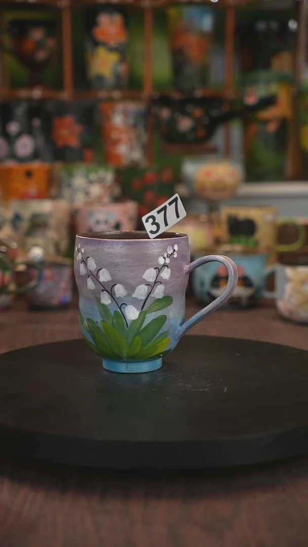 紫砂油画手绘釉下彩377