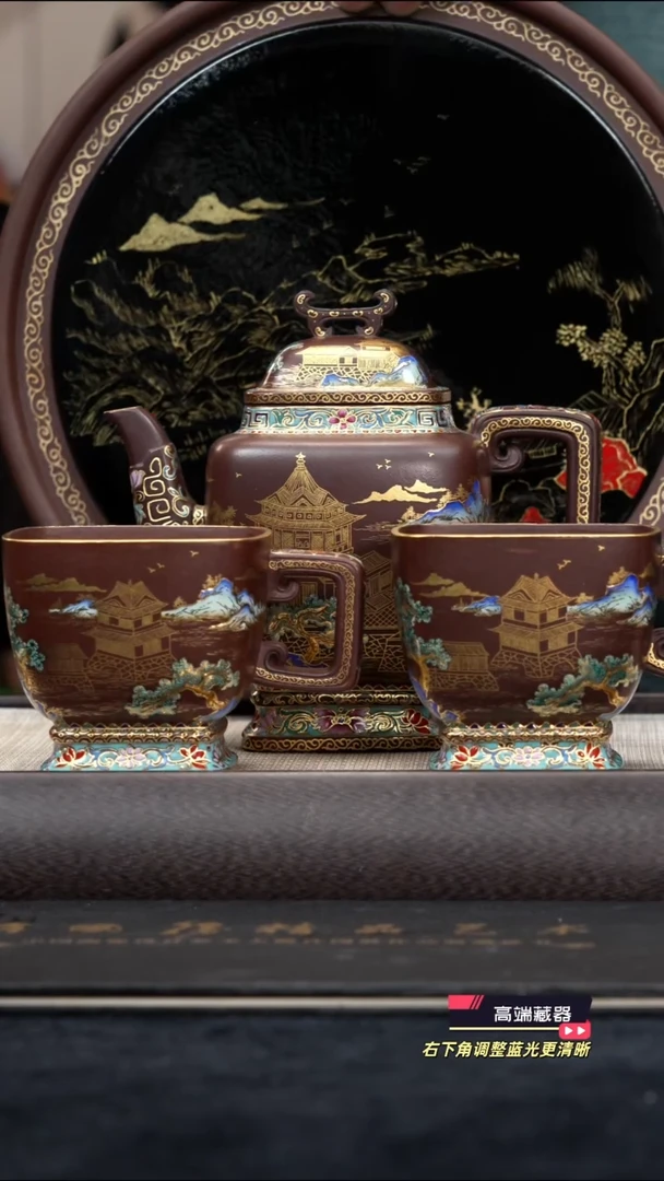 茶壶紫砂【k048】岳阳楼套组宜兴紫砂ZLM