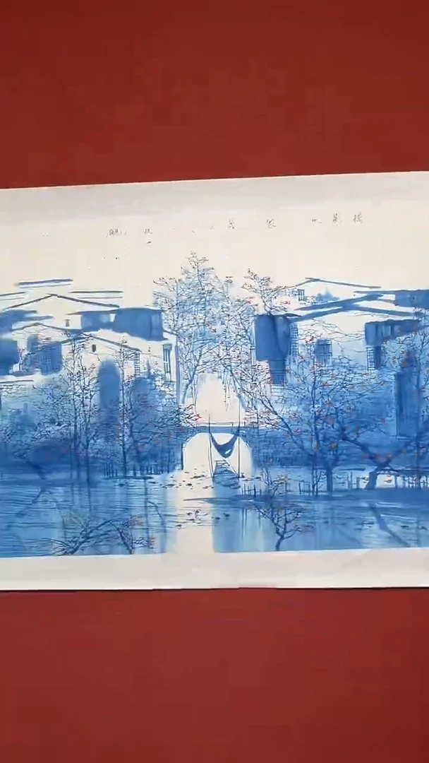 国画宋轲-8平尺-山水国画-江南