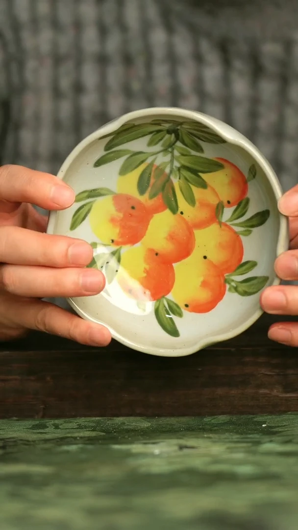 陶瓷青诗集手工手绘瓷器