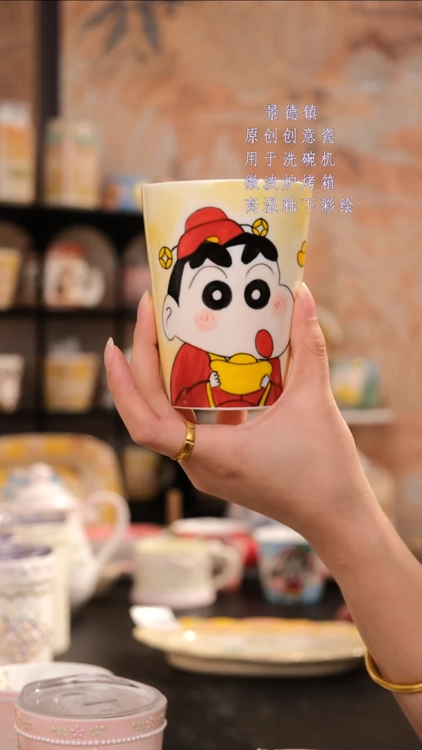摆件景德镇手工手绘设计师款