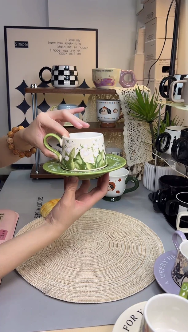 陶瓷铃兰花杯碟套装154