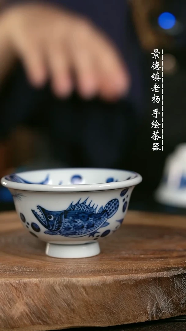 微瑕福利手绘高温现代瓷 柴 内外满绘小压70c