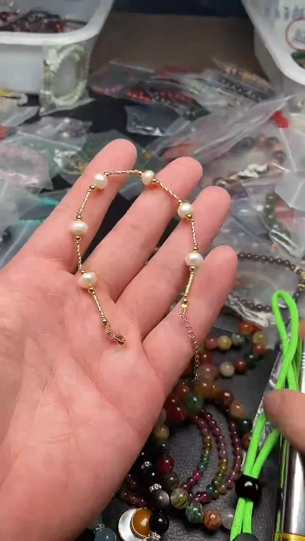 淡水珍珠手链未镶嵌多样性发货拍一发一