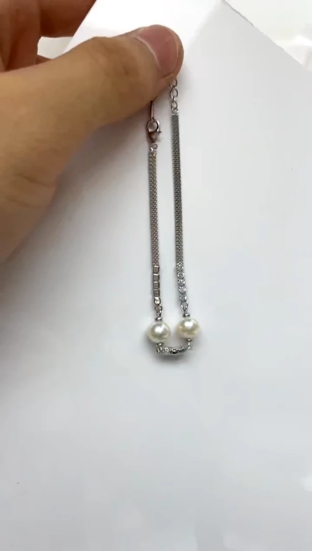 银S925镶嵌手绳海水珍珠7-8