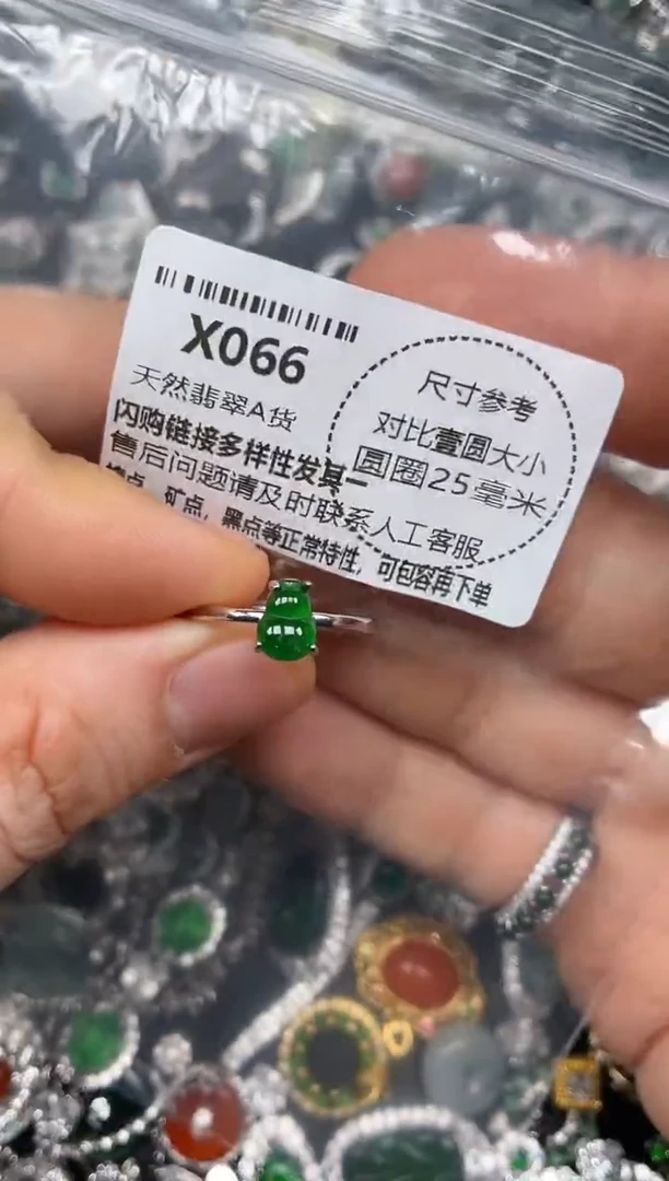 颈饰未镶嵌翡翠X066戒指