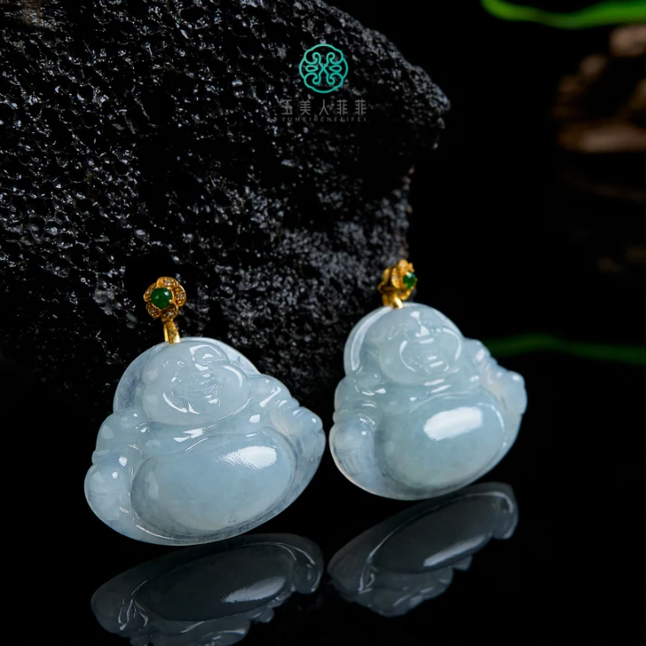 菲菲珠宝好%21819-18K翡翠吊坠