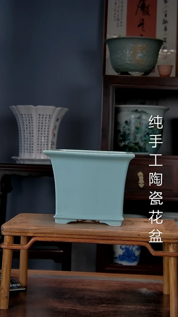 顺**祺景德镇手工陶瓷花盆