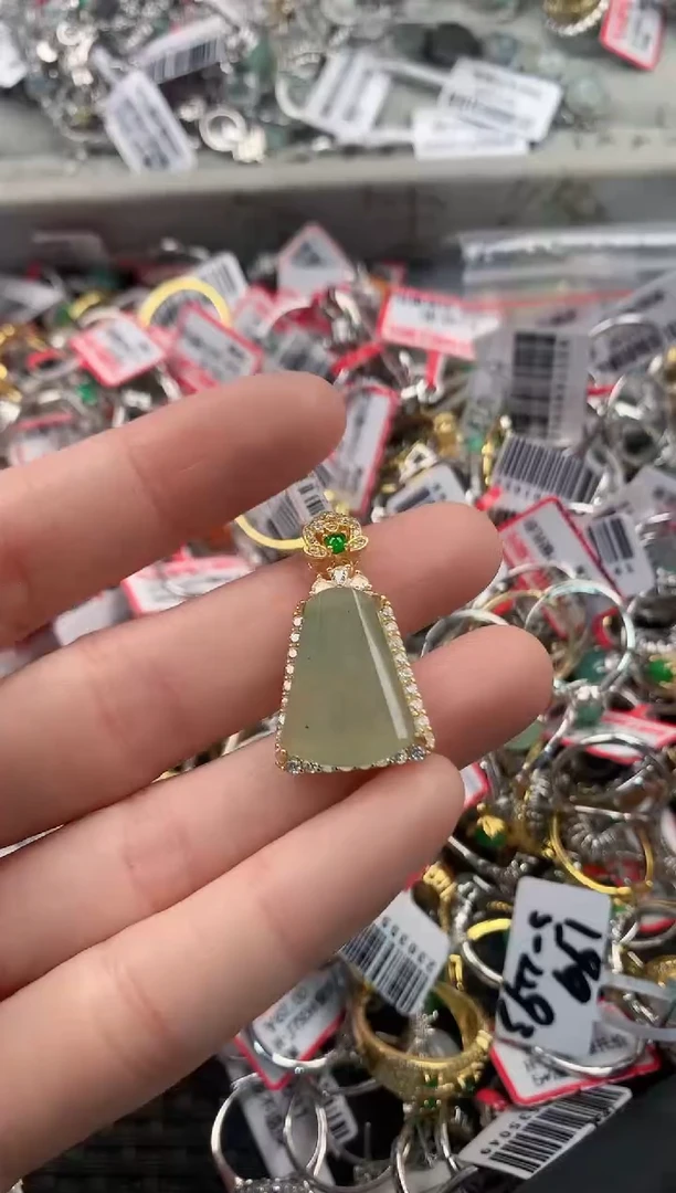 银S925镶嵌戒指翡翠222   9