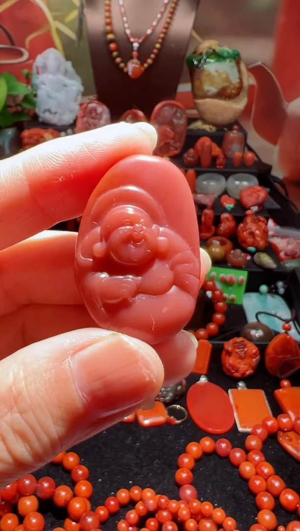 未镶嵌佛公南红玛瑙唯*佛公