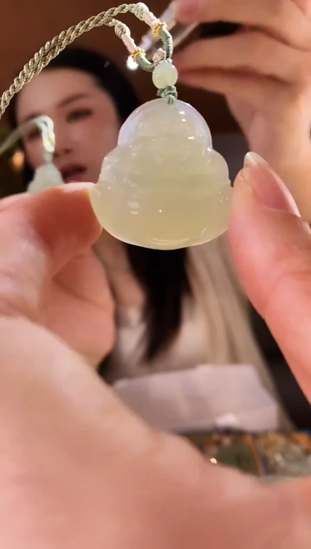 和田玉未镶嵌颈饰30佛公和田玉项链