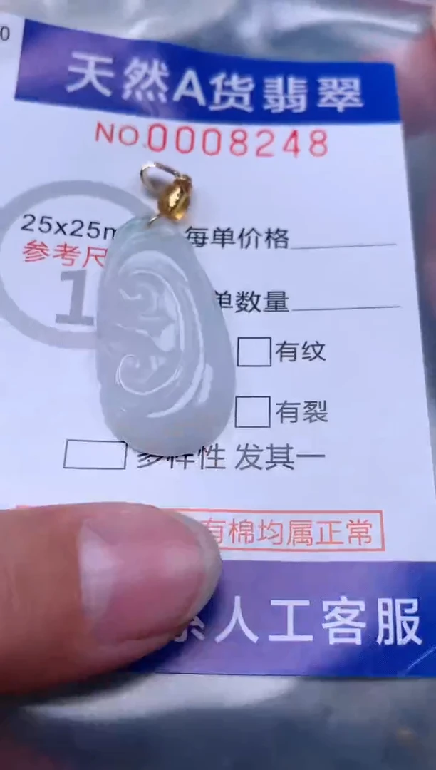 翡翠未镶嵌吊坠(不含链)1