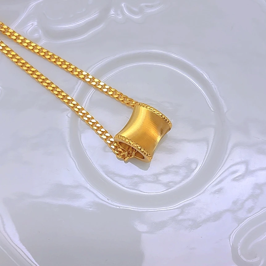 吊坠 2023-时尚流光拉丝小蛮腰吊坠气质轻奢百搭坠链