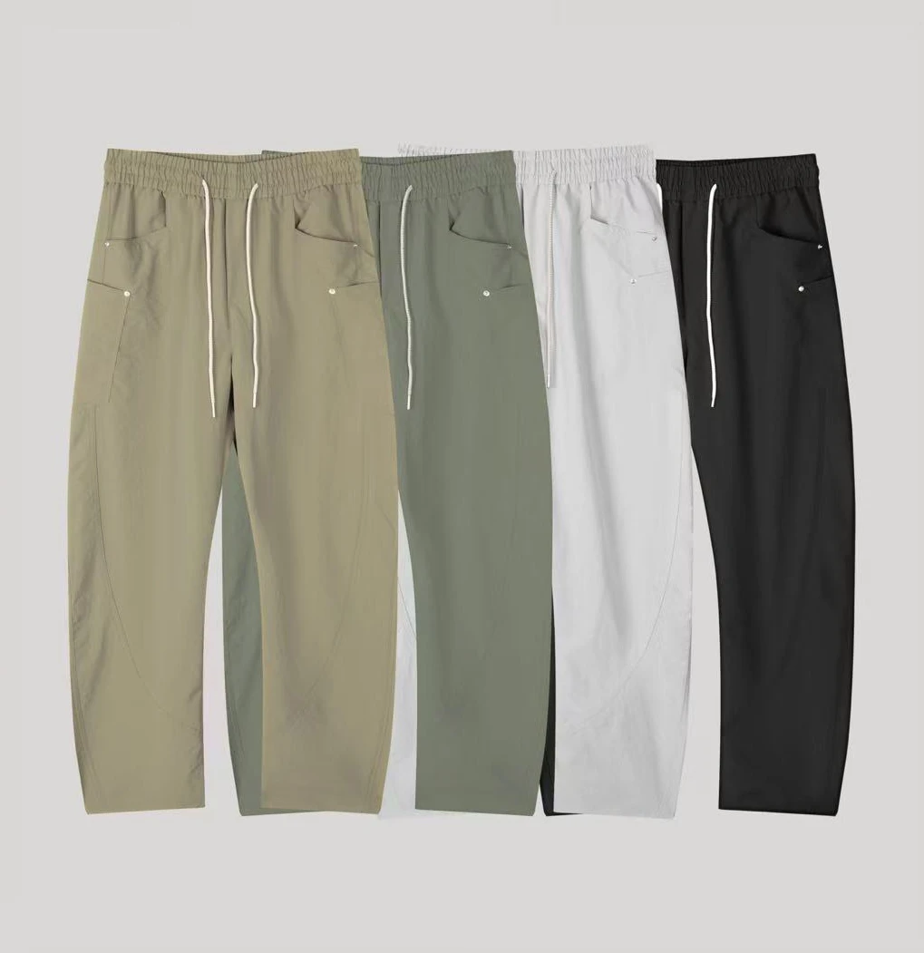 2025春夏宽松工装嘻哈弯弯裤时尚百搭慵懒风