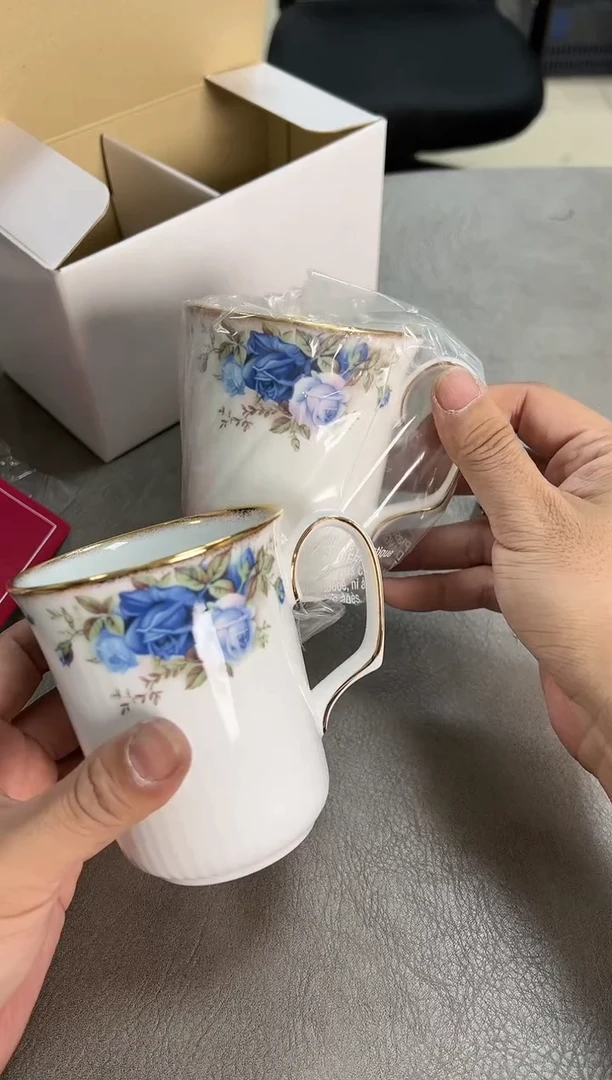 阿尔伯特月光玫瑰马克杯两只全新原盒