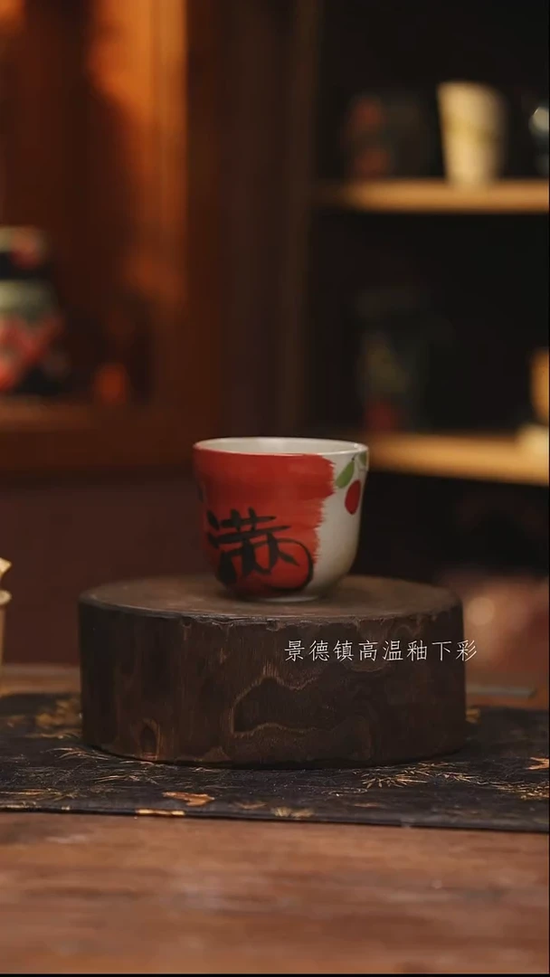 陶瓷  景德镇高温釉下手绘陶瓷@L322@