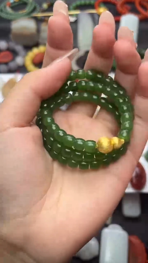 颈饰未镶嵌和田玉碧玉妈妈链