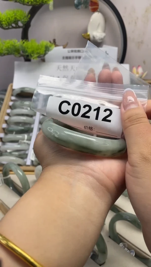 石英质玉（天山翠）手镯未镶嵌c0212