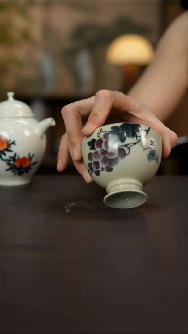 杯景德镇陶瓷杯碗柴烧多人