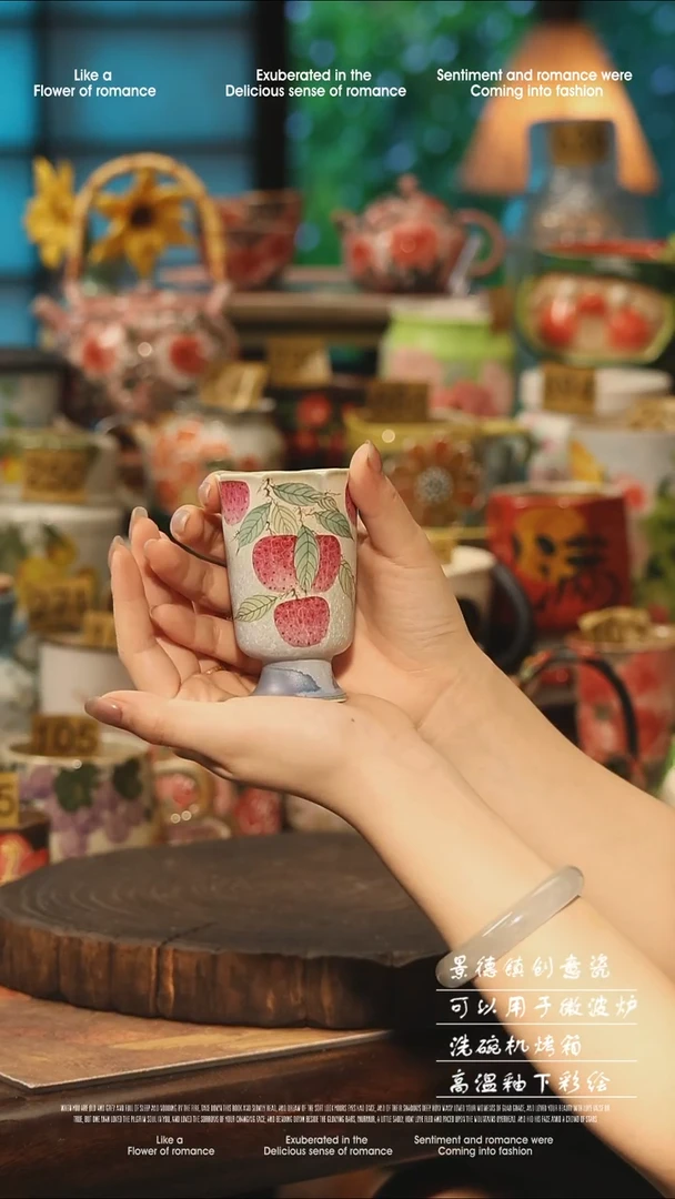 陶瓷景德镇高温釉下彩手工手绘款式