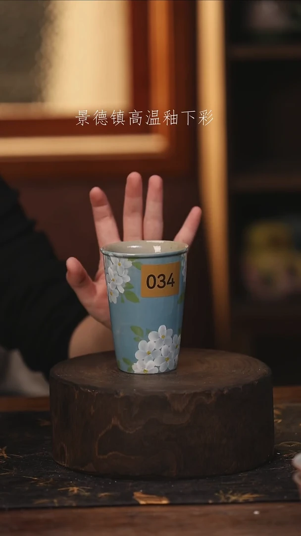 陶瓷景德镇高温釉下手绘陶瓷@L034@