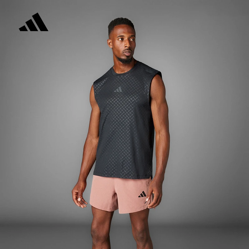 adidas/阿迪达斯官方运动2025夏男背心透气跑步速干无袖户外健身T
