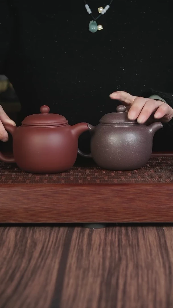 【闪购商品】紫砂茶壶一比一 复刻 匏尊+粗砂天青匏尊