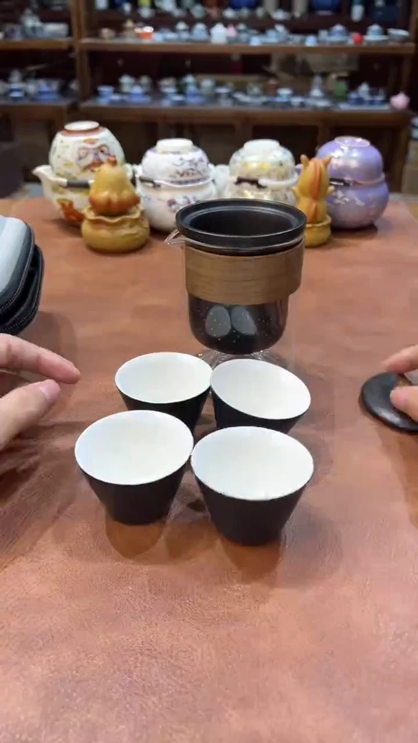 真的很便宜会开片的旅行茶具