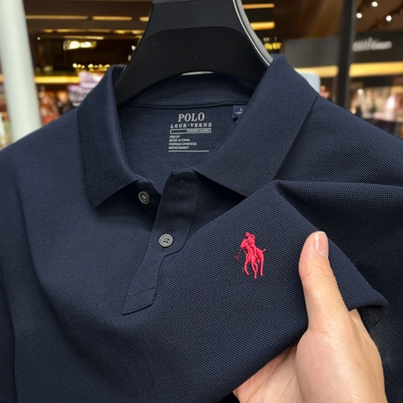 【奥莱直发】100%纯棉POLO衫夏季保罗男士高档短袖透气商务休闲上衣