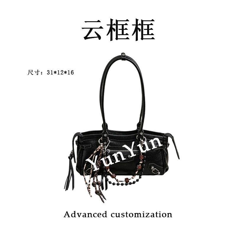 【云云甄选】SK-63077-黑色-轻奢时尚女士新款单肩斜挎包