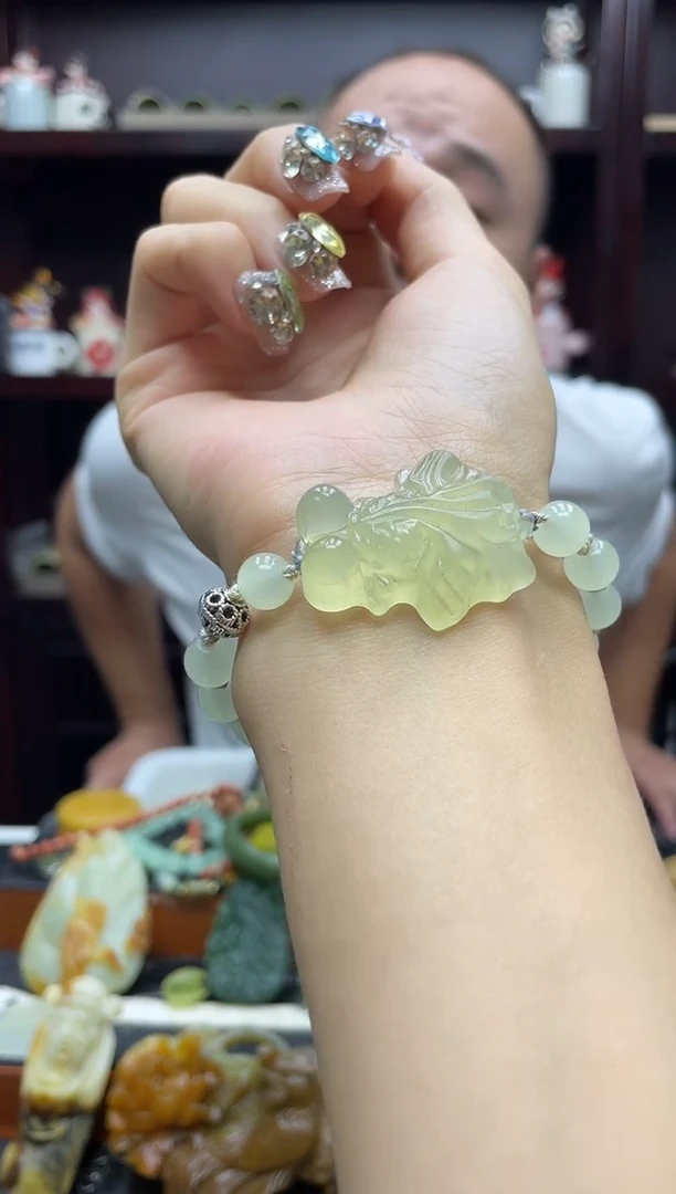 未镶嵌岫玉手链多样性发*货拍一发一