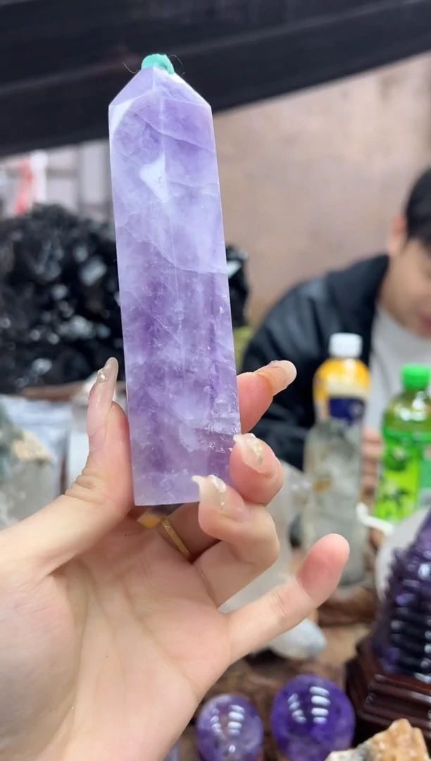 未镶嵌大型摆件（非配饰）水晶紫水晶柱子