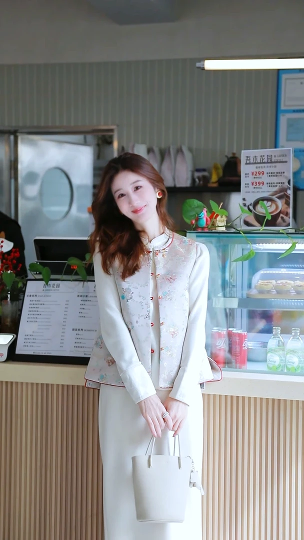 《招财喵》时尚秋冬季新中式气质加棉保暖马甲6997