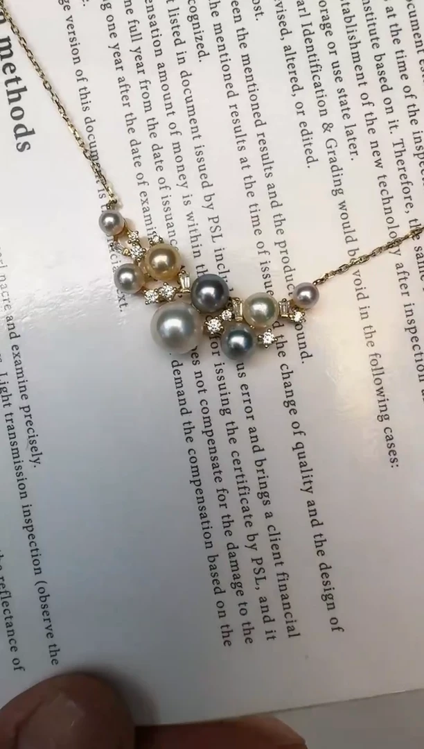 海水珍珠银S925镶嵌颈饰套链