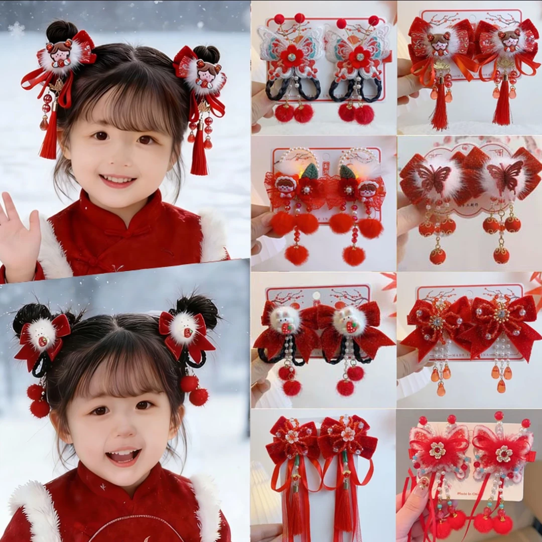 新年发饰一组三件