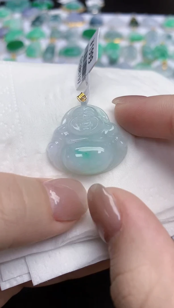 【闪购商品】翡翠颈饰18K金镶嵌天然缅甸翡翠A货