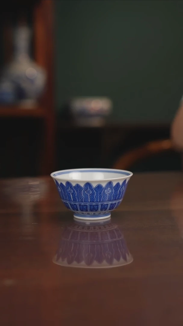 晓月柴窑 芭蕉叶主人杯