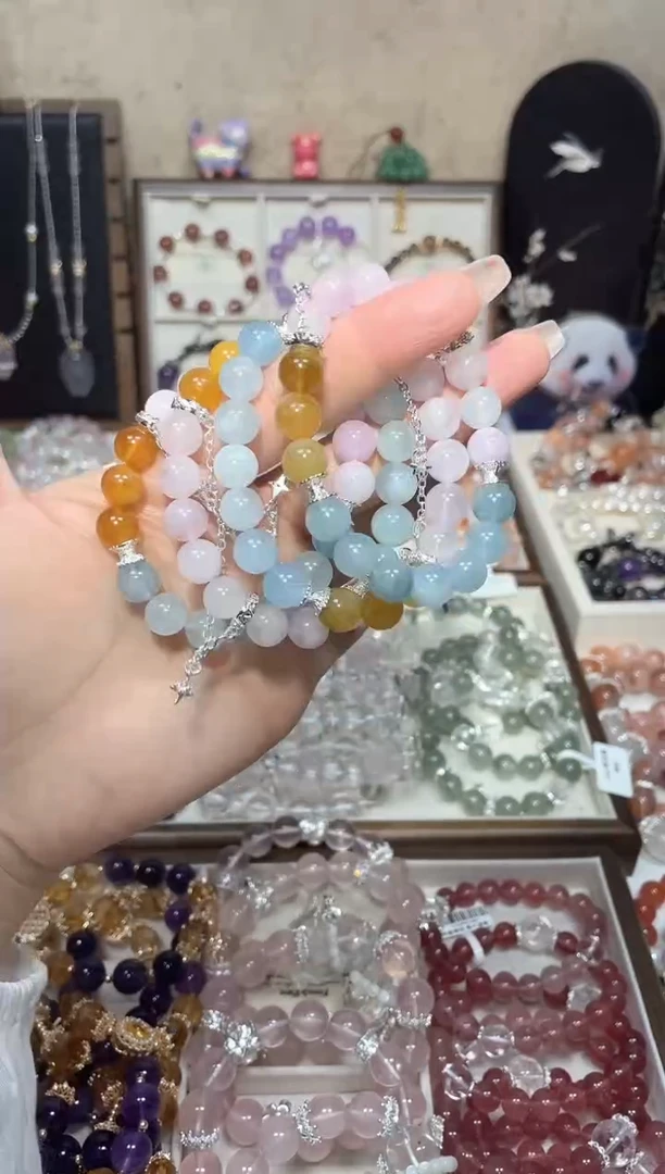 【闪购商品】绿柱石（摩根石）手串合金摩根石 设计款手串